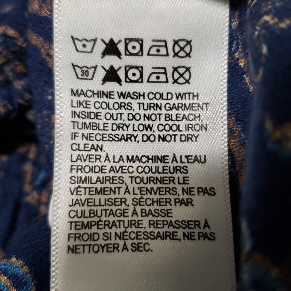 Lucky Brand Faux Wrap Floral Paisley 3/4 Sleeve Top - Picture 8 of 8